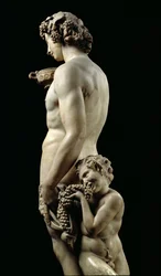 Bacchus berusning, 1496-97, marmordetalj av 52672